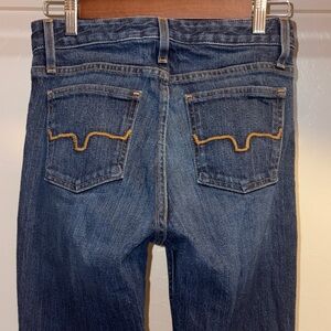 Kimes Ranch Indigo Boot Cut Jeans with Yellow Stitching